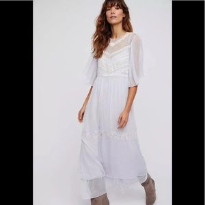 Free People In the Fields Lavender Chiffon Dress